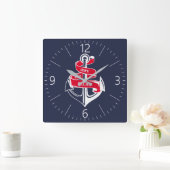 いかり スクエア壁時計 (ホーム)