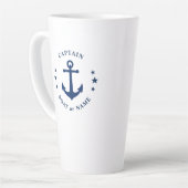 いかり&スターズキャプテンボート名大型2面 カフェラテマグ (左アングル)