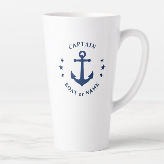 いかり&スターズキャプテンボート名大型2面 カフェラテマグ (右)