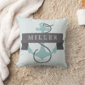 いかり&バナーパーソナライズされた装飾用クッション クッション (ブランケット)