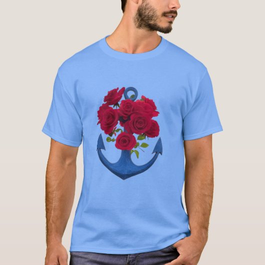 いかり&バラTシャツ Tシャツ (正面)