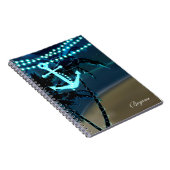 いかり&パームツリーズビーチライトノートブックジャーナル ノートブック (右側)