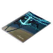 いかり&パームツリーズビーチライトノートブックジャーナル ノートブック (左側)