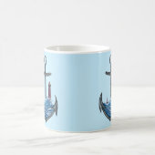 いかり&ライトハウス（バージョン3） コーヒーマグカップ (中央)