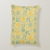 いかり、ロープが付いているレトロの背景 アクセントクッション (裏面(縦))