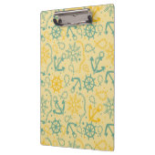 いかり、ロープが付いているレトロの背景 クリップボード (左)