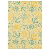 いかり、ロープが付いているレトロの背景 クリップボード (裏面)