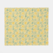 いかり、ロープが付いているレトロの背景 フリースブランケット (正面(横))