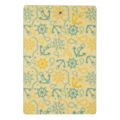 いかり、ロープが付いているレトロの背景 ミニクリップボード (裏面)