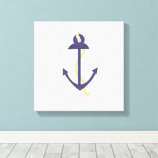 いかり（ロープ付き） キャンバスプリント (インサイチュ (ウッドフロア))