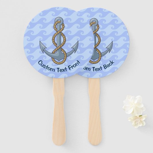 いかり（ロープ付き） ハンドファン (正面&裏面)