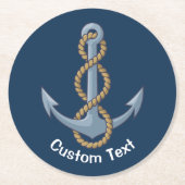 いかり（ロープ付き） ラウンドペーパーコースター (正面)