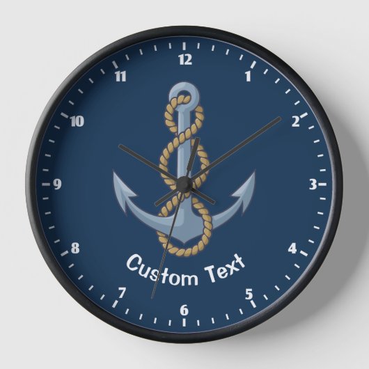 いかり（ロープ付き） 壁時計 (正面)