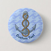 いかり（ロープ付き） 缶バッジ (正面)