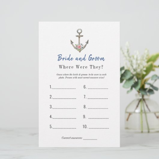 いかり「彼らはどこにいた」ブライダルシャワーゲーム (スタンド正面)