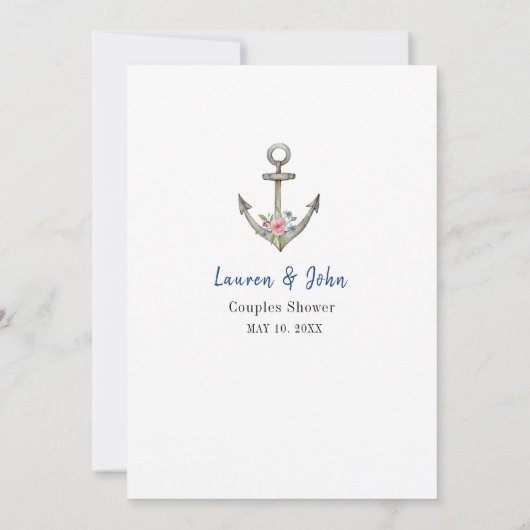 いかり「彼らはどこにいた」ブライダルシャワーゲーム 招待状 (裏面)