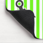 いかり、明るいストライプ緑ストライプの; マウスパッド (コーナー)