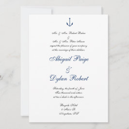 「いかり」遠くに結婚式招待状 招待状