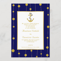 いかり、金ゴールドビーズネイビー航海の結婚ズ