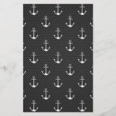 いかり（黒炭素繊維パターン） 便箋 (正面)