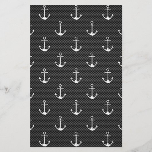 いかり（黒炭素繊維パターン） 便箋 (正面)