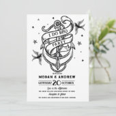 いかりI do BBQパーティータトゥー伝統的招待状 招待状 (スタンド正面)