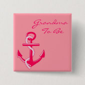 いかりPinがあるピンクの航海のな祖母 缶バッジ (正面)