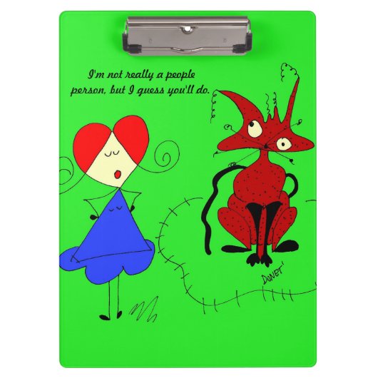 いくじなしおよび彼女の猫の傷 クリップボード (正面)