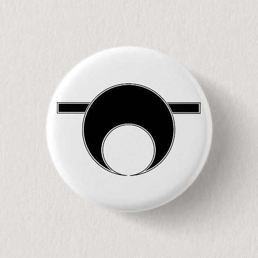 いくじなしの白10月 缶バッジ (正面)