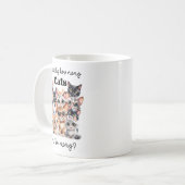いくつあれば多すぎる?猫の数 コーヒーマグカップ (正面左)