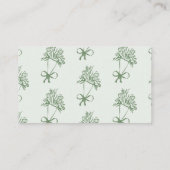 いくつお洒落のキスセージ緑 エンクロージャーカード (裏面)