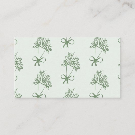 いくつお洒落のキスセージ緑 エンクロージャーカード (裏面)