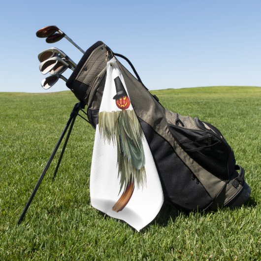 いくつかのおもしろいを怖がらせる:ハロウィーンをテーマにしたゴルフタオル ゴルフタオル (グリーン)