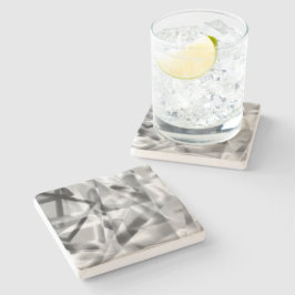 いくつかのアクリル、灰色の白の正方形の部分の先端 ストーンコースター