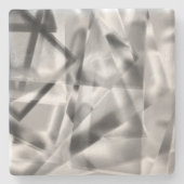 いくつかのアクリル、灰色の白の正方形の部分の先端 ストーンコースター (正面)