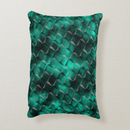 いくつかのエメラルドカラーで染色された三角形への正方形 アクセントクッション
