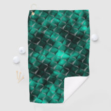 いくつかのエメラルドカラーで染色された三角形への正方形