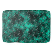 いくつかのエメラルドカラーで染色された三角形への正方形 バスマット (正面)