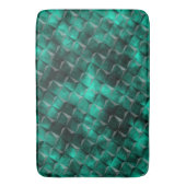 いくつかのエメラルドカラーで染色された三角形への正方形 バスマット (正面縦)