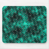 いくつかのエメラルドカラーで染色された三角形への正方形 マウスパッド (正面)