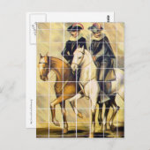 いくつかのカンザスシティプラザタイルと馬 ポストカード (正面/裏面)