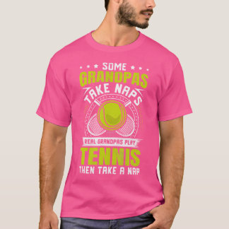 いくつかのグランパステイク実在昼寝グランパ遊ステニス Tシャツ