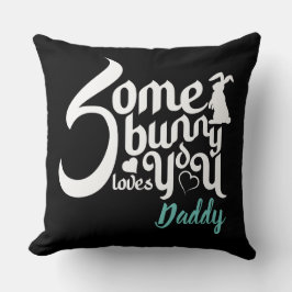 いくつかのスタイリッシュバニーラブ白黒イースタータイポ クッション