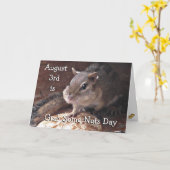 いくつかのナッツの日の休おもしろい暇 カード (黄色い花)