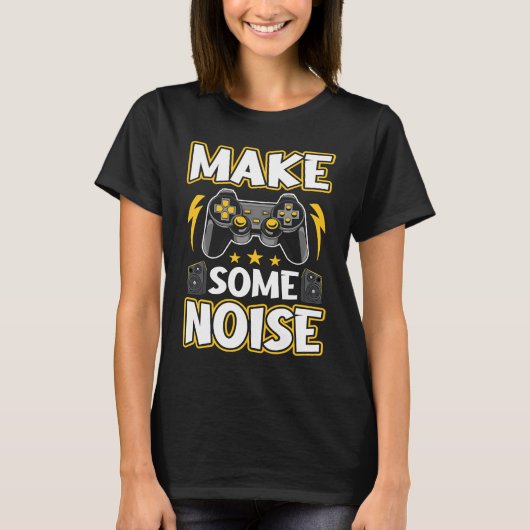 いくつかのノイズビデオゲーマーのゲームをする Tシャツ (正面)