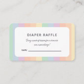 いくつかのバニーが途中の赤ちゃんシャワーおむつラッフル エンクロージャーカード (正面)