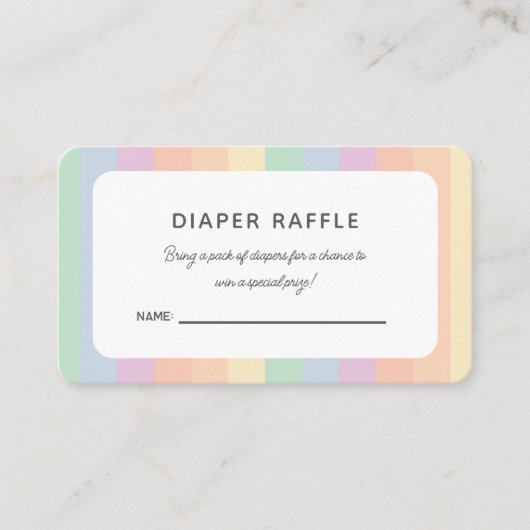 いくつかのバニーが途中の赤ちゃんシャワーおむつラッフル エンクロージャーカード (正面)