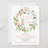 いくつかのバニーが1つの誕生日招待状を回している 招待状 (正面)