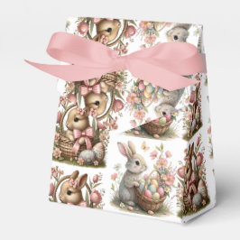 いくつかのバニーの復活祭バスケットの野生の花 フェイバーボックス