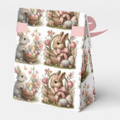 いくつかのバニーの復活祭バスケットの野生の花 フェイバーボックス (裏面サイド)